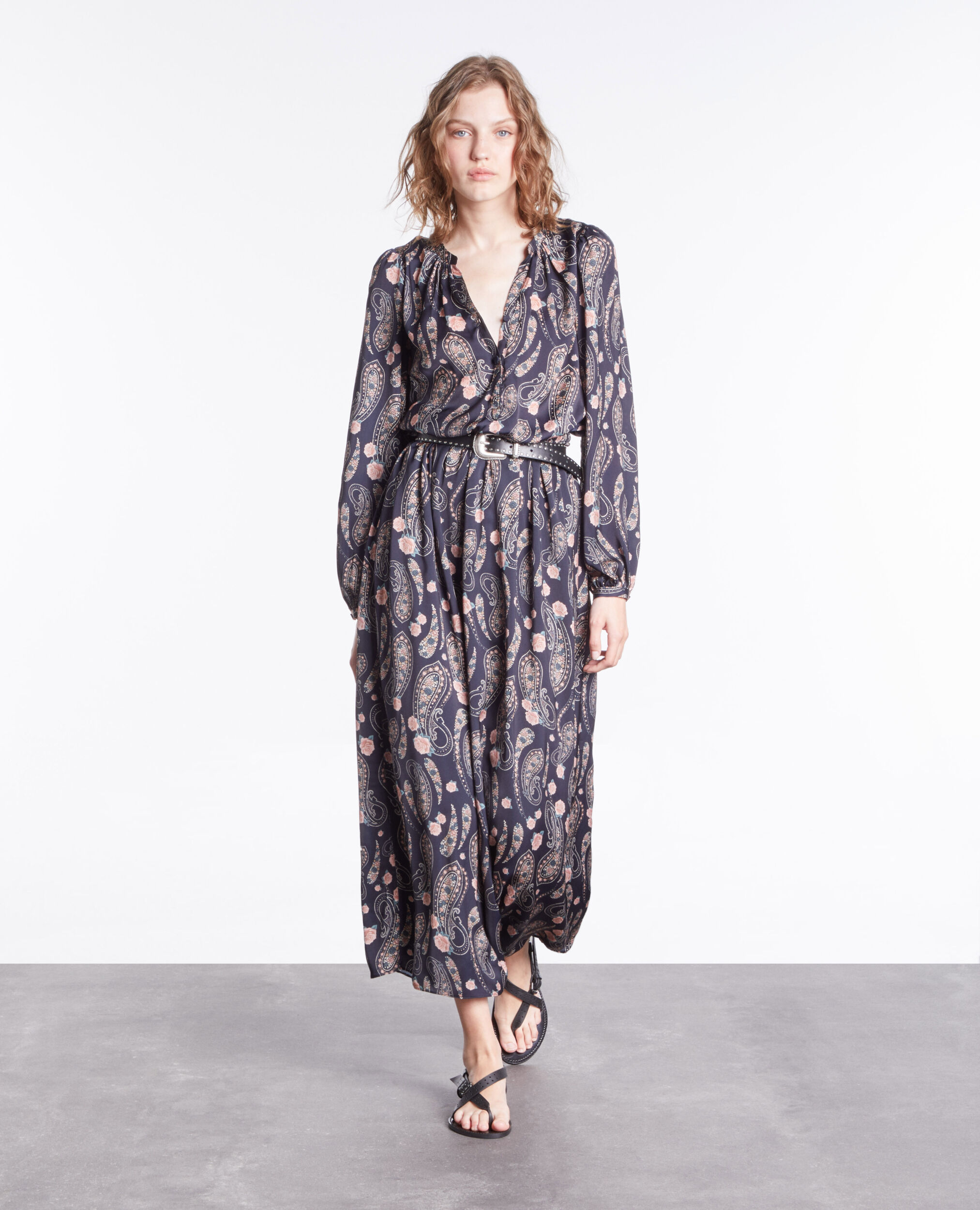 Robe longue imprimée