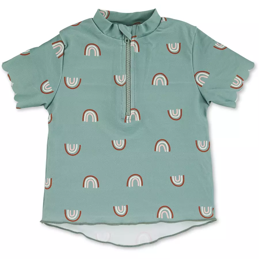 Sterntaler Kurzarm-Schwimmshirt Regenbogen grün