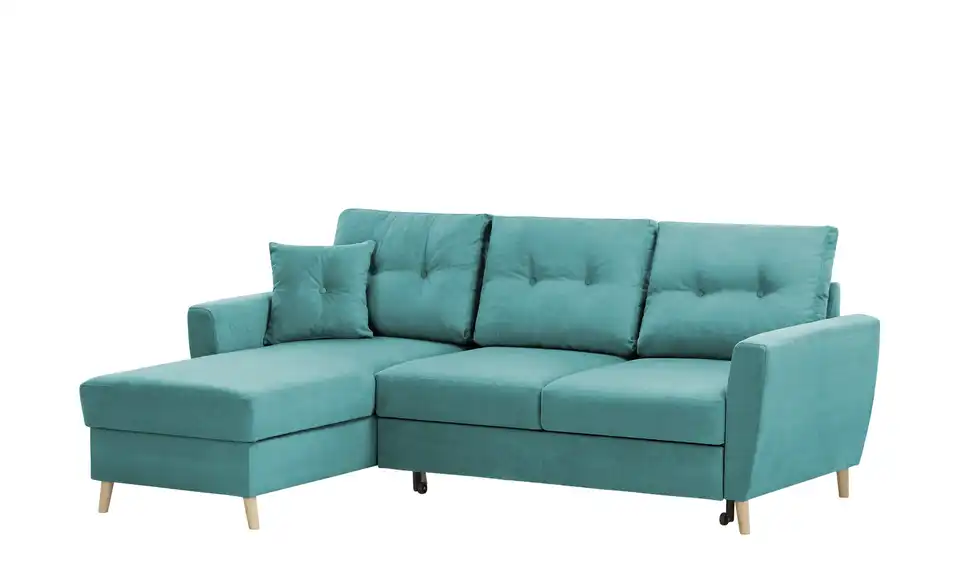 Ecksofa Carla Türkis/Petrol links