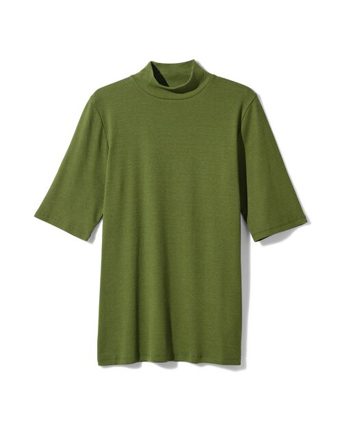 t-shirt côtelé femmes vert