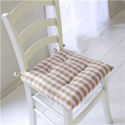 Galette de chaise vichy – lot de 2