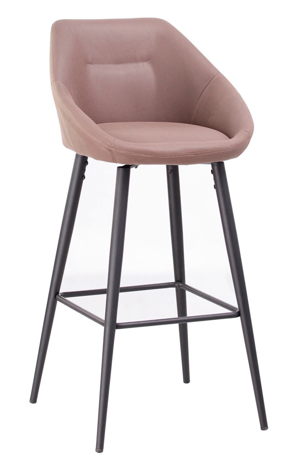 PHILL HILL Barstuhl GARETH 2er Set Kunstleder Braun
