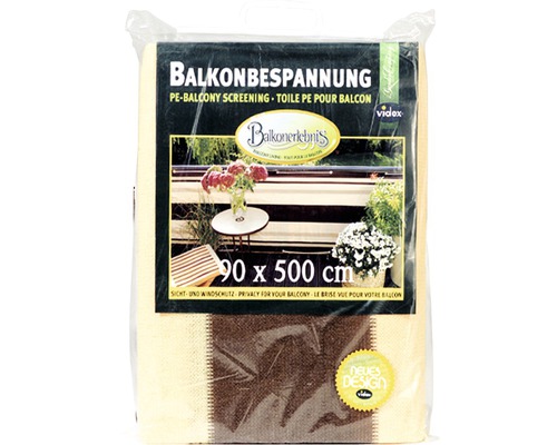 Balkonscherm 90 x 500 cm bruin/beige/zand