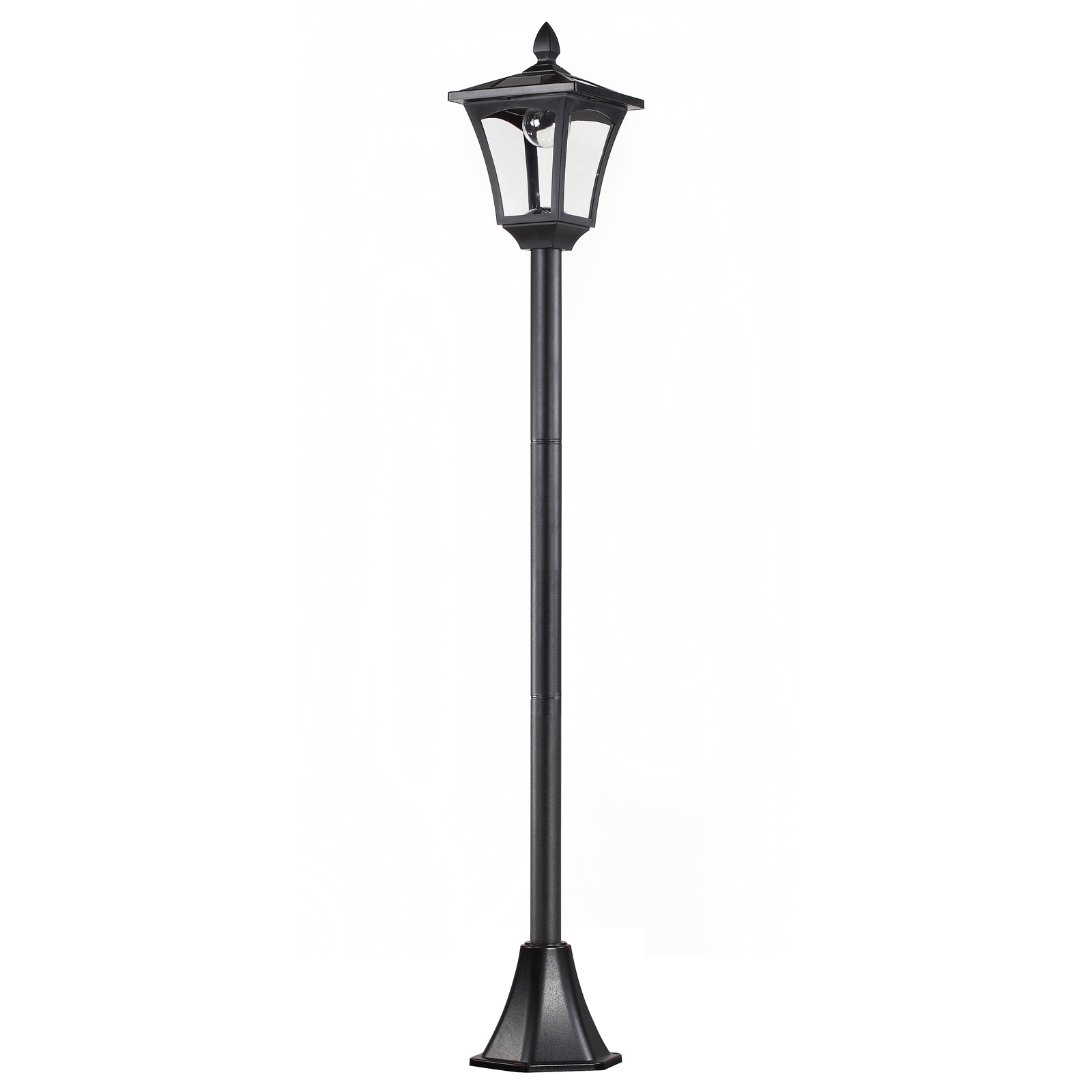 Poste de iluminação solar Outsunny preto