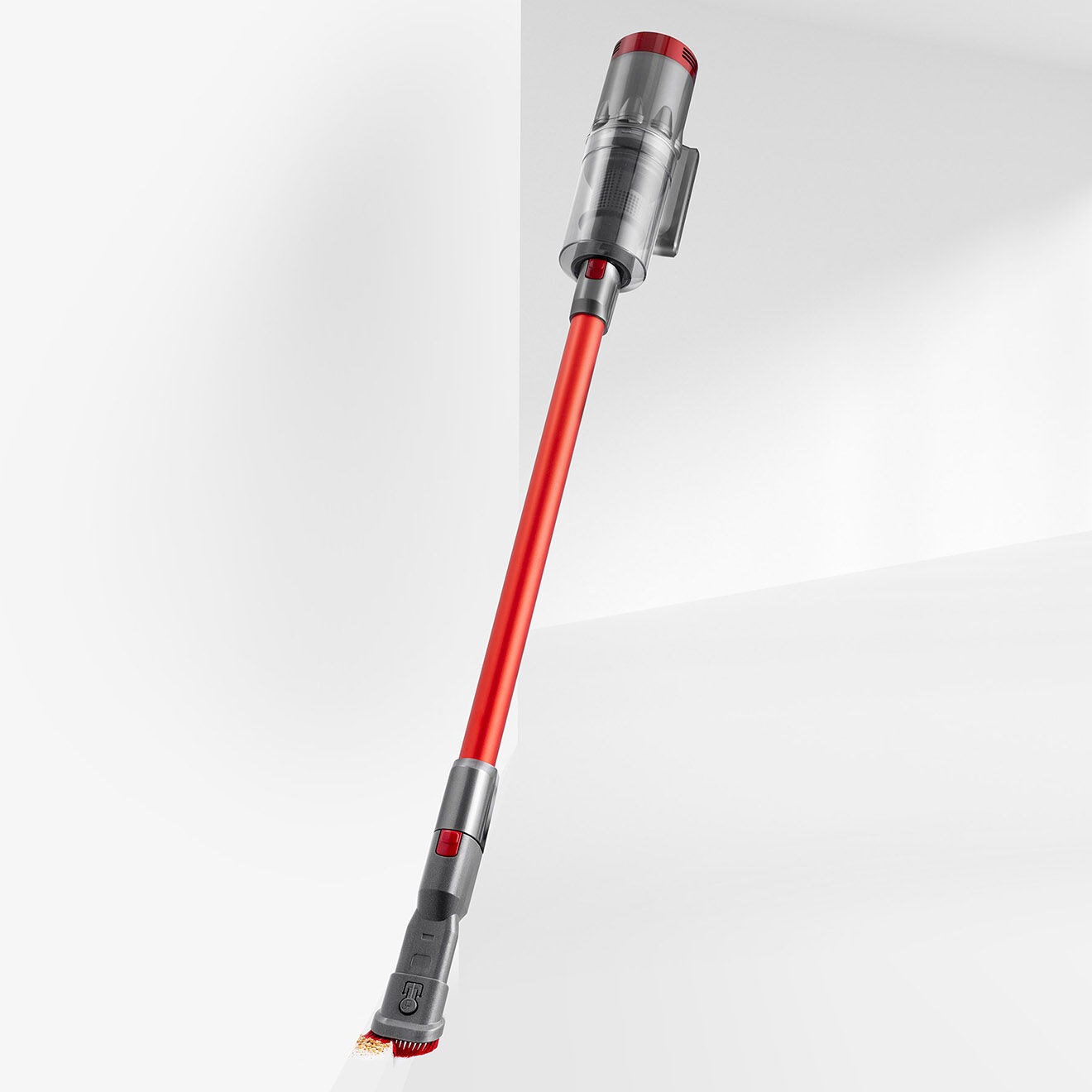 Vortex Aspirateur balai 2 en 1 sans fil gris/rouge - 23.5x23x119.5 cm