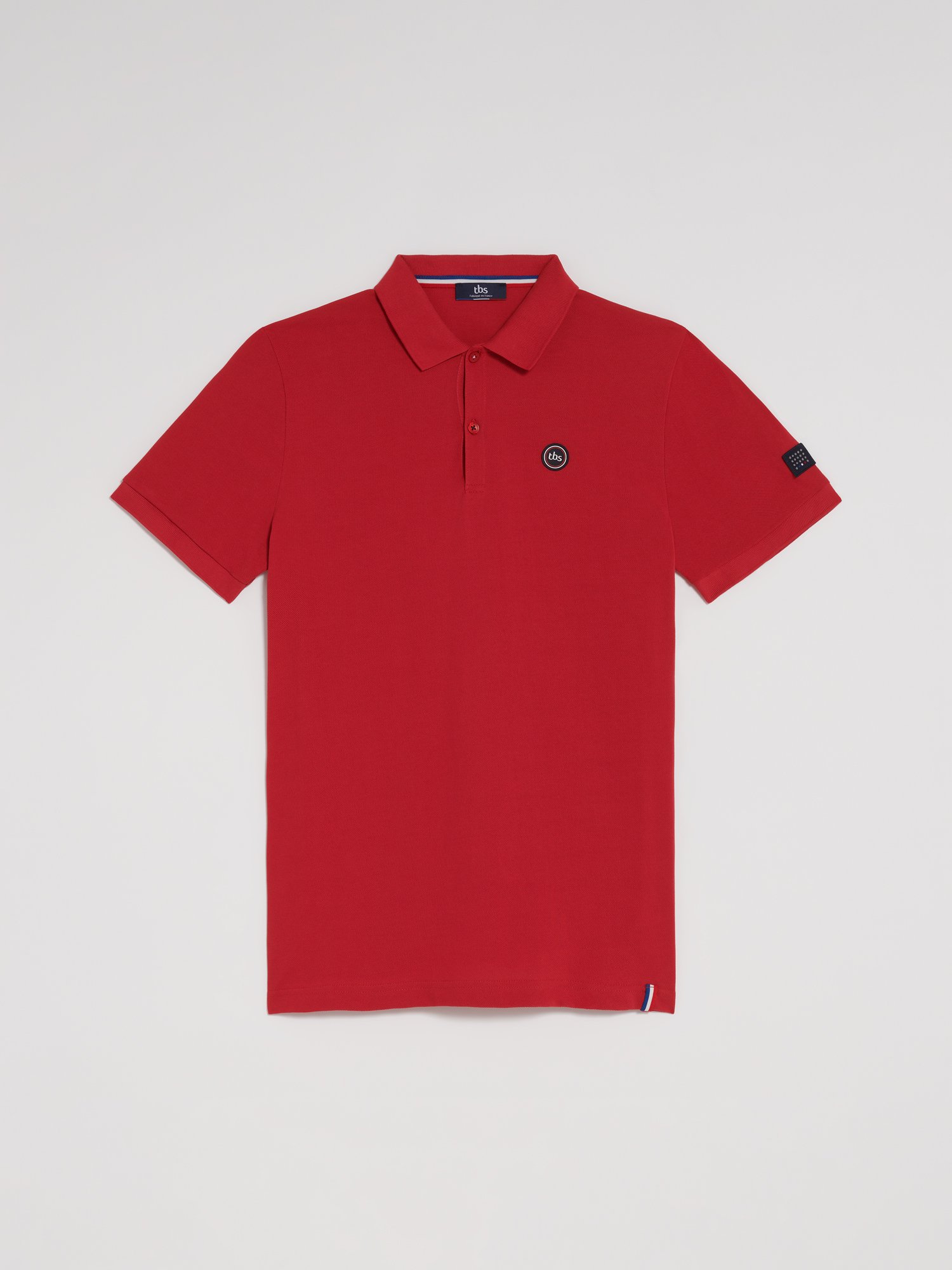 Polo Homme Fabriqué en France Coton Rouge