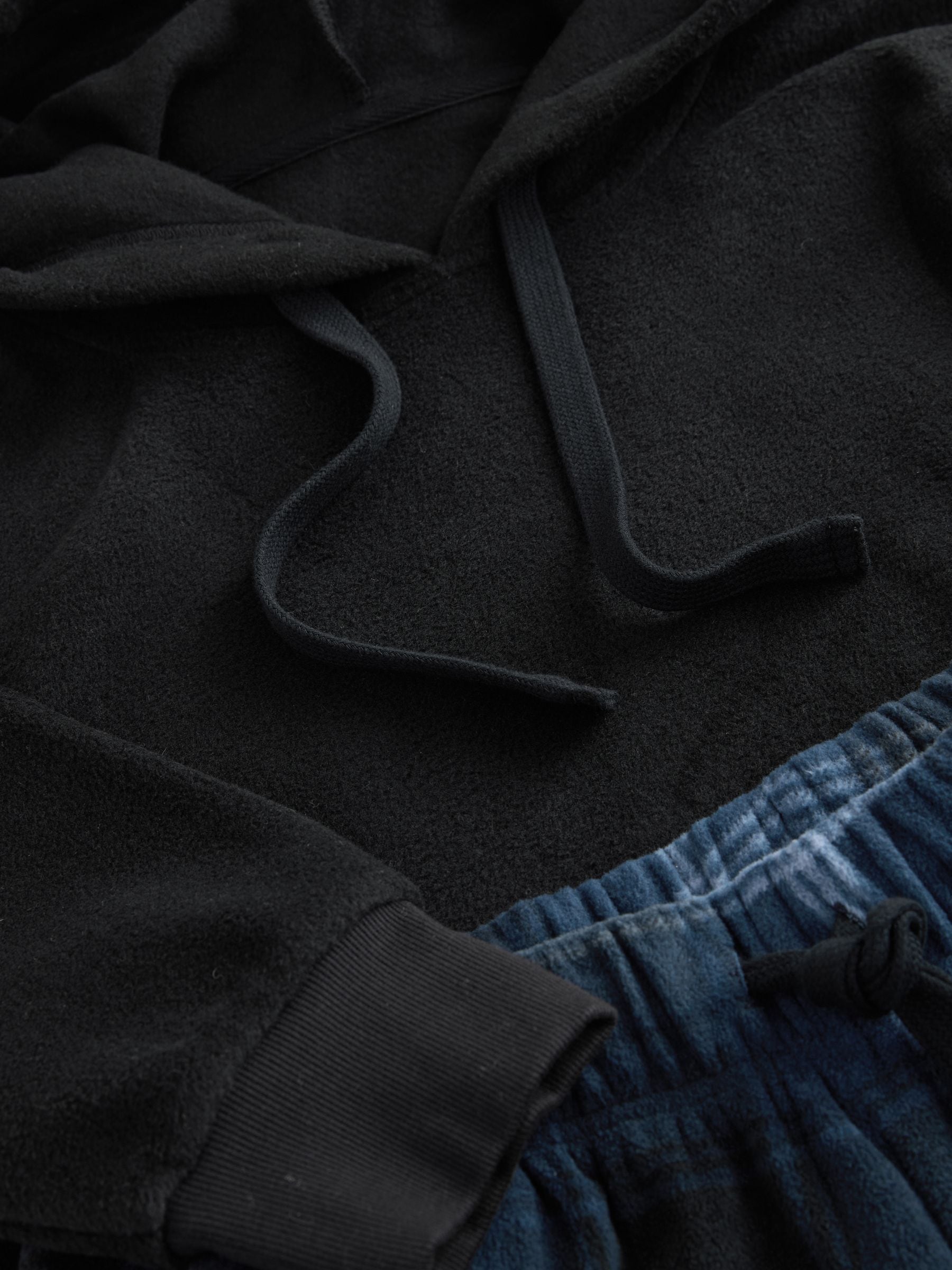 Donkerblauw - Thermal Fleece Bottoms Long Sleeve Hoodies Set