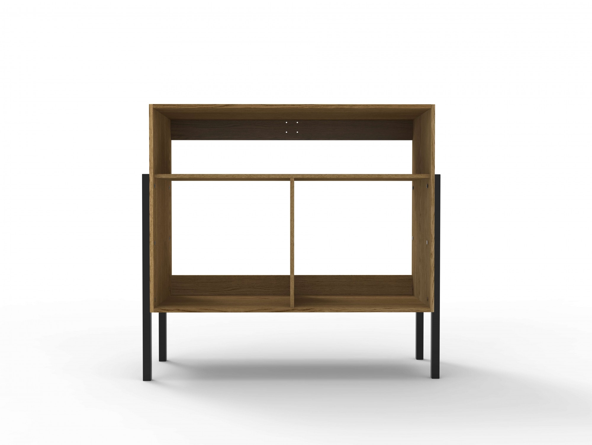 andas Sideboard »Finton« Kommode mit 3 offenen Fächern, Korpuss aus massiver Eiche