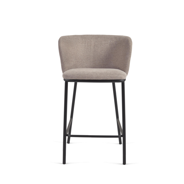 Kave Home Ciselia barkruk 65 chenille beige
