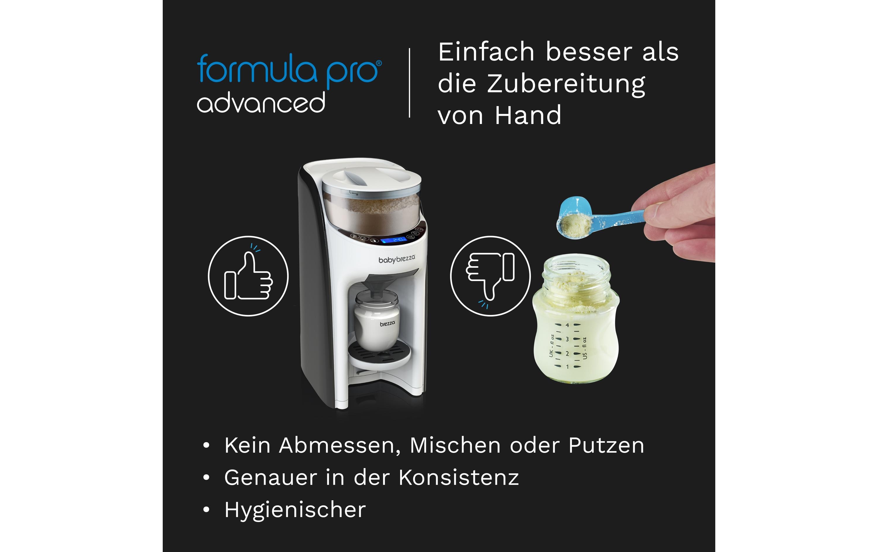 Flaschenwärmer Formula Pro Advanced Schwarz/Weiss<br>Automatischer Falschenzubereiter dosiert, mischt und erwärmt Milchpulver auf Knopfdruck