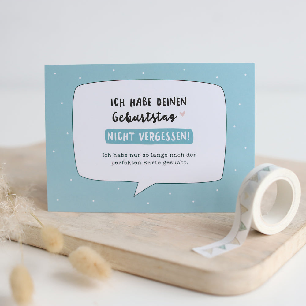 Postkarte „Geburtstag vergessen