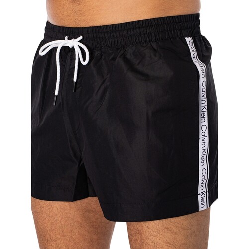 Calvin Klein Jeans - Pantalones Cortos De Baño Con Cordón Corto Negro
