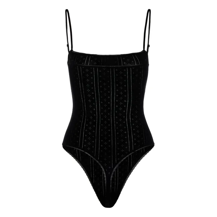 Cou Cou Intimates Body Pointelle Coton Bio | Noir