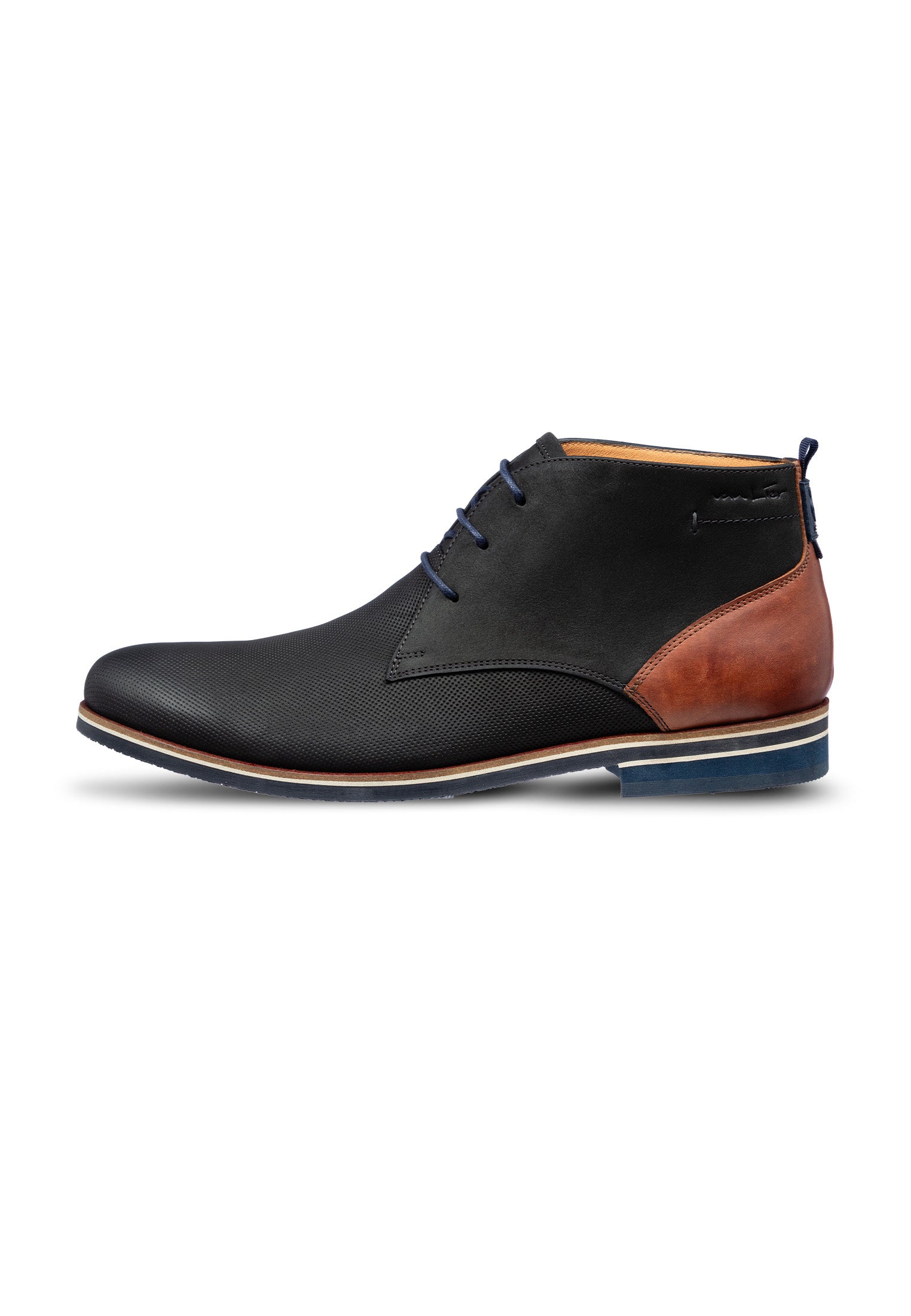 Antraciet grijs nubuck Sabinus halfhoge veterschoen
