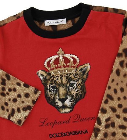 Dolce & Gabbana Pullover - Tier - Rot m. Leopard