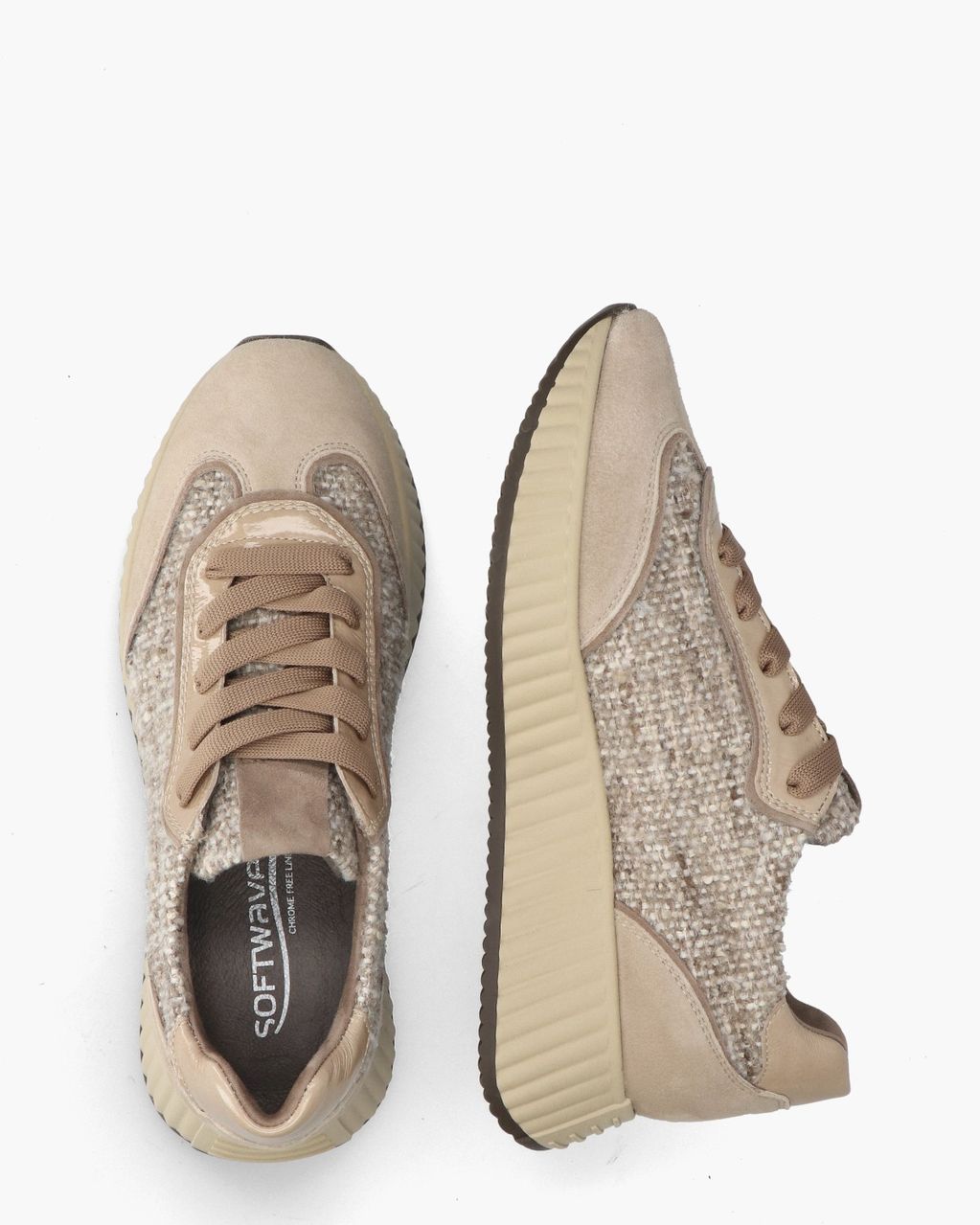 Softwaves Alice Beige/Taupe Damessneakers