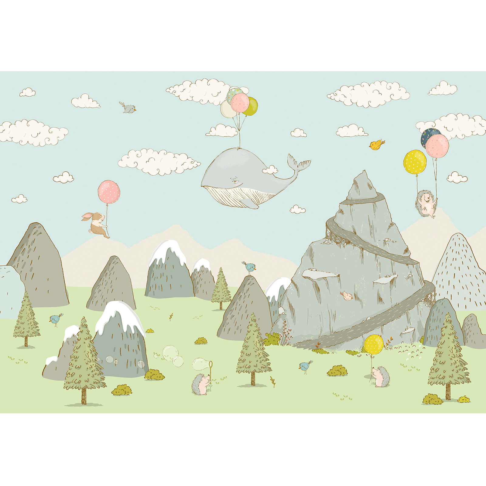 Vlies-Fototapete MOUNTAIN TRAVELER - bunt - 400x280 cm