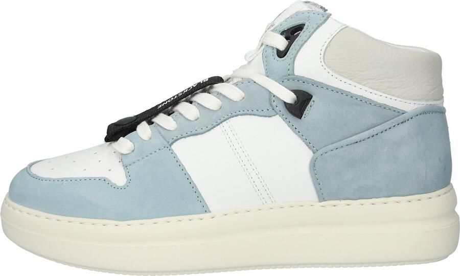 Blackstone XL28 WHITE LIGHT BLUE HIGH TOP SNEAKER Vrouw White