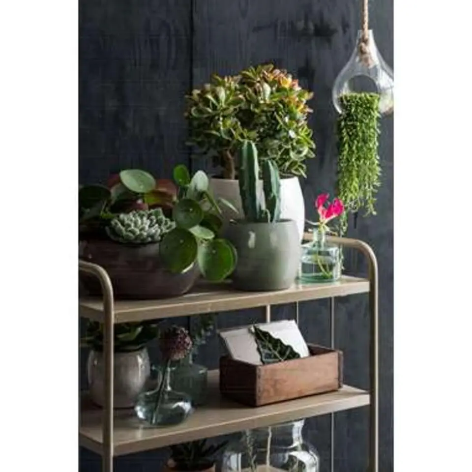 Mica Decorations Plantenpot - groen - keramiek - 33 x 31 cm