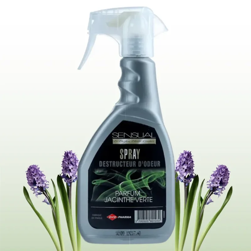 SENSUAL - Spray destructeur d'odeur - Parfum jacinthe verte - 500 ml
