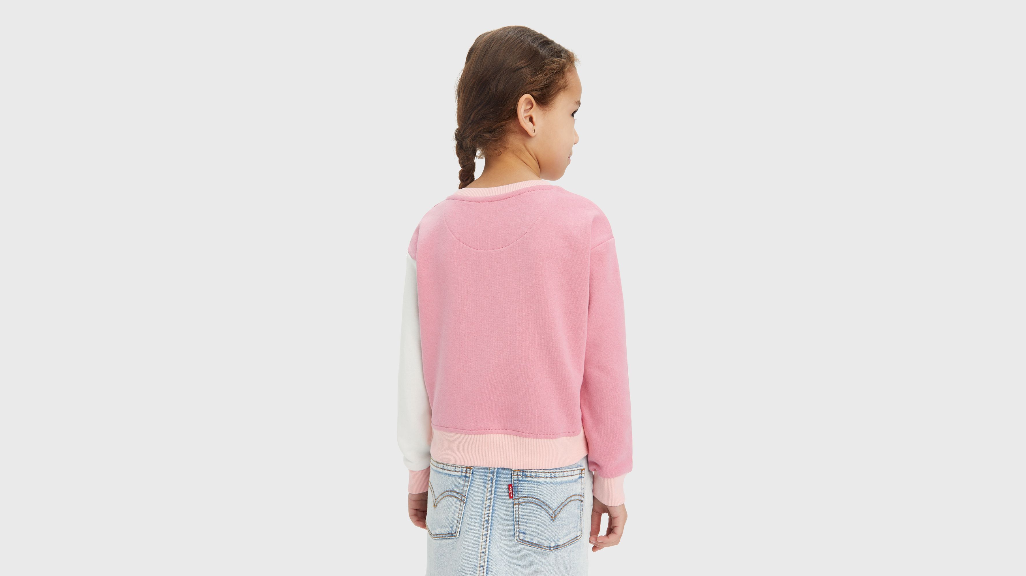 Sweat à col rond Meet and Greet colorblock - Wild Rose - Rose
