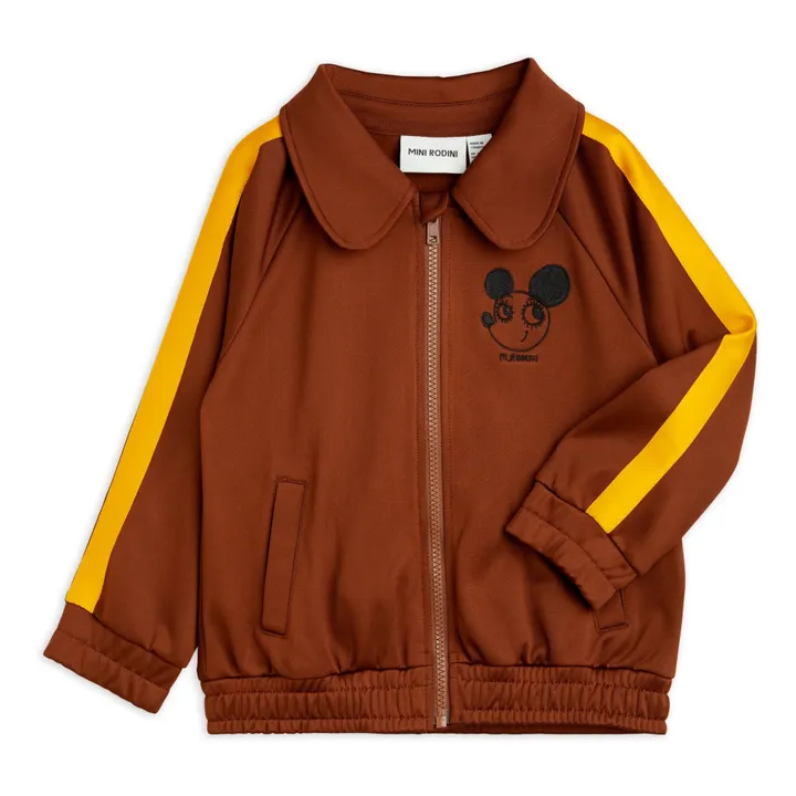 Mini Rodini Veste de Survêtement Polyester Recyclé | Marron