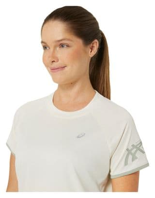 Maillot manches courtes Femme Asics Run Icon Beige