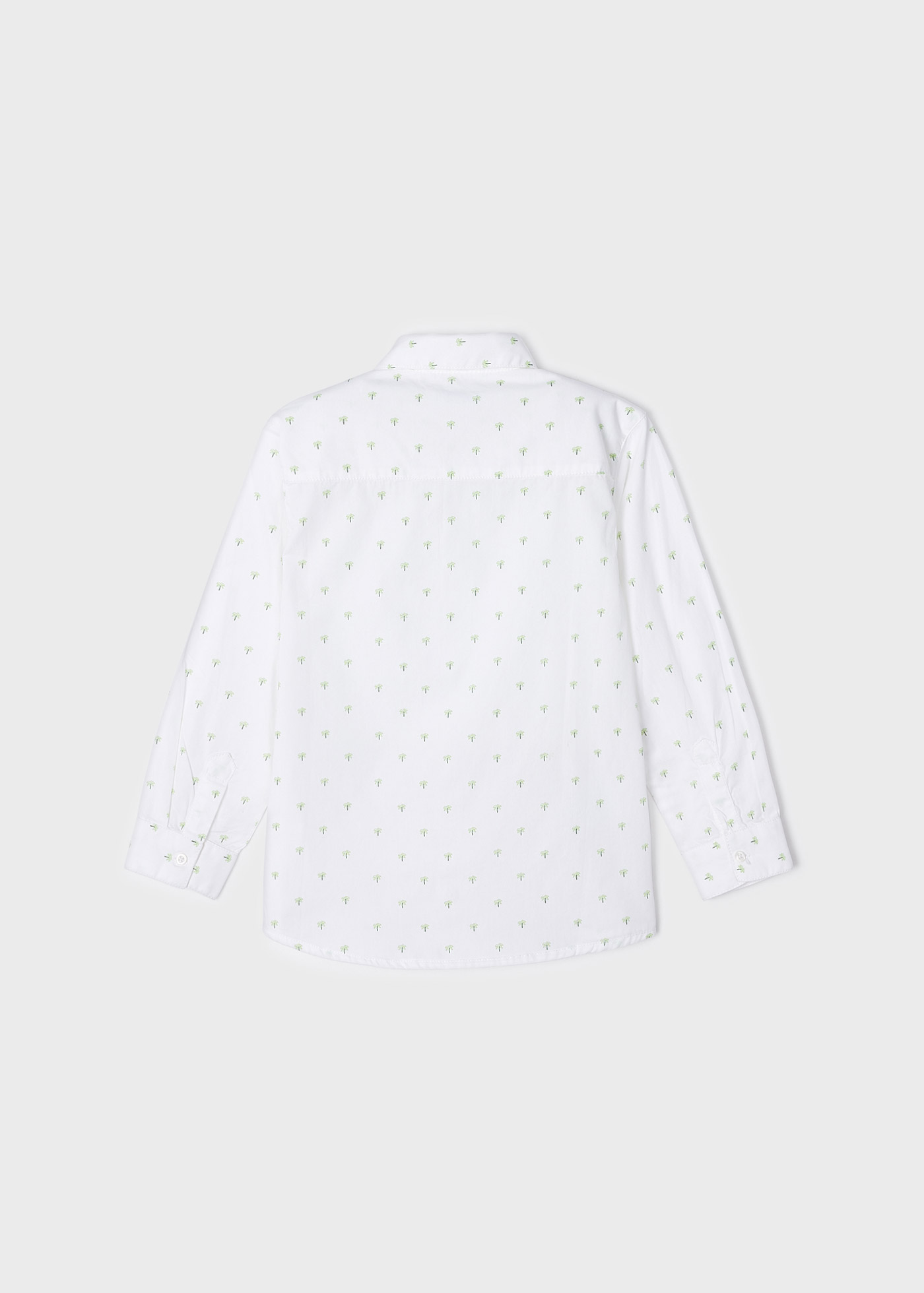 Camisa de manga comprida estampada, feita com algodão sustentável, para meninos.