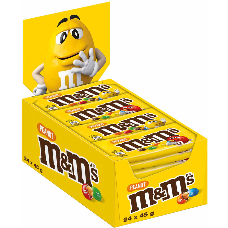 M&M's Peanuts, 45 g, 24 Stück
