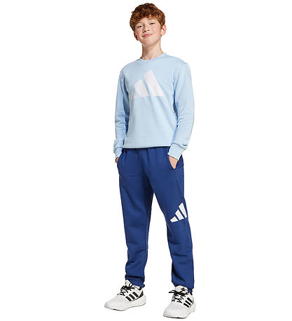 adidas Performance Sweatset - J BL FL JOG 240 - GLOBAL BLAU/WEIS