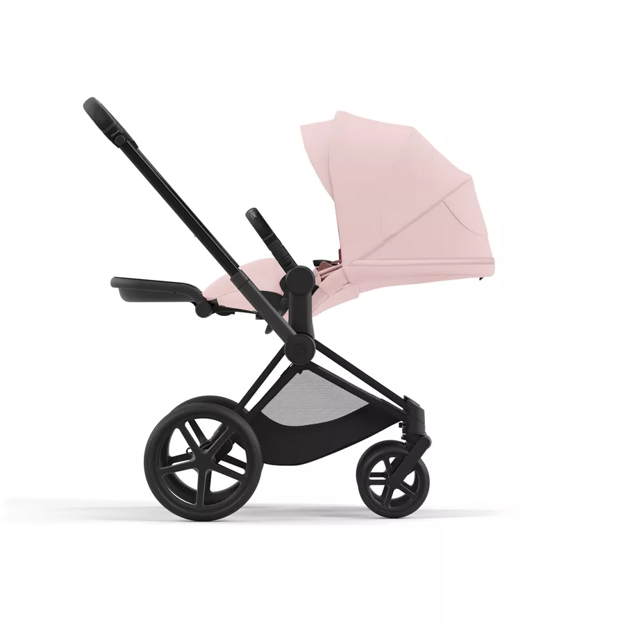cybex PLATINUM Kombikinderwagen New Priam Priam Matt Black Peach Pink