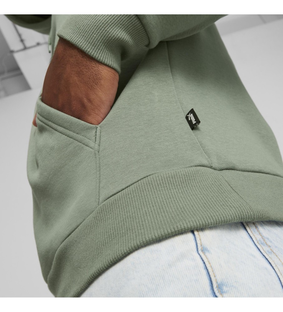 Moletom Puma Essentials+ com logo verde em dois tons