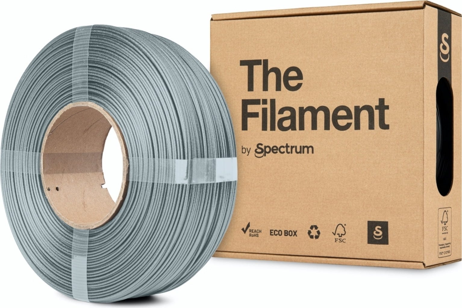 The Filament  ReFill PLA CF Grey, 1,75 mm / 1000 g    Kohlefaserverstärktes PLA ohne Spule in Grey