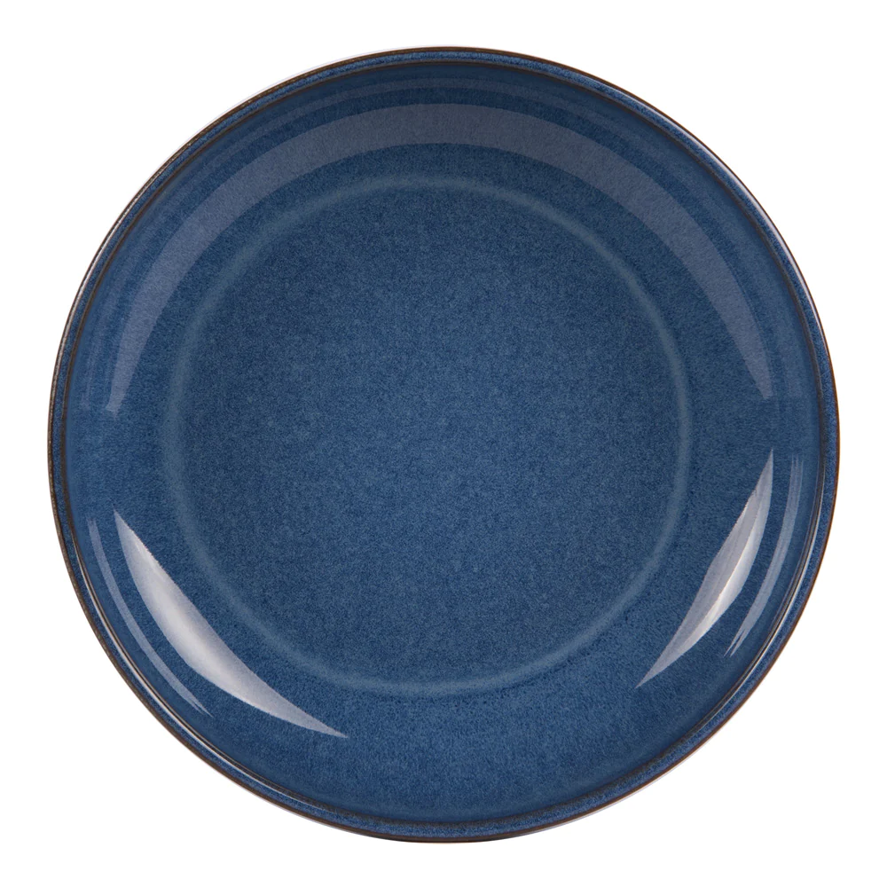 Assiette creuse Uno Bleu Cobalt 22 cm (lot de 6) Table passion