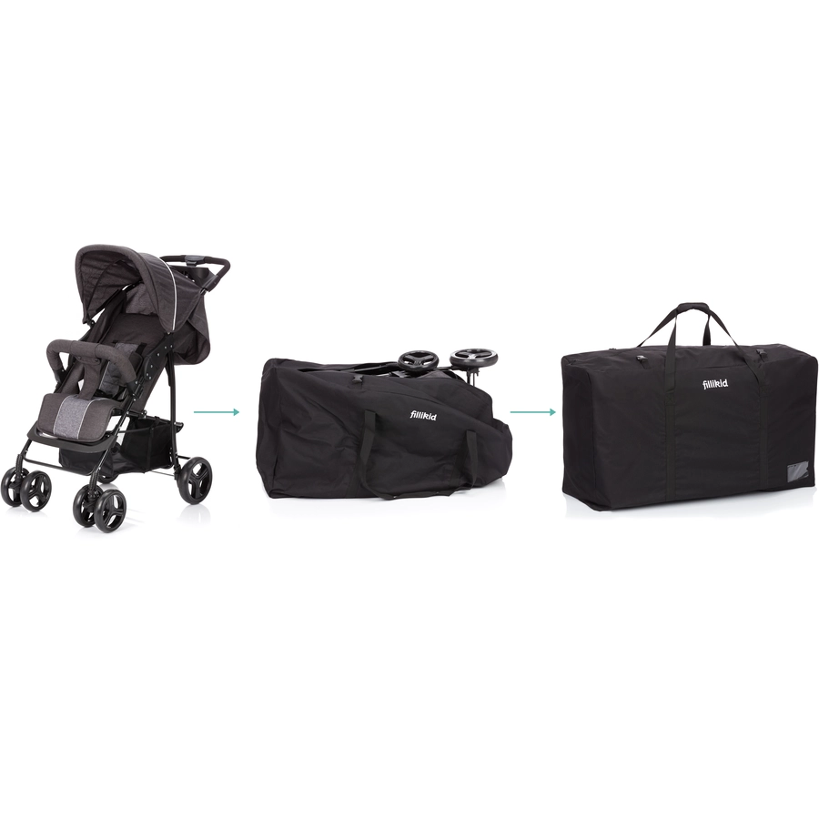 fillikid Transporttasche Shopper für Buggy Schwarz