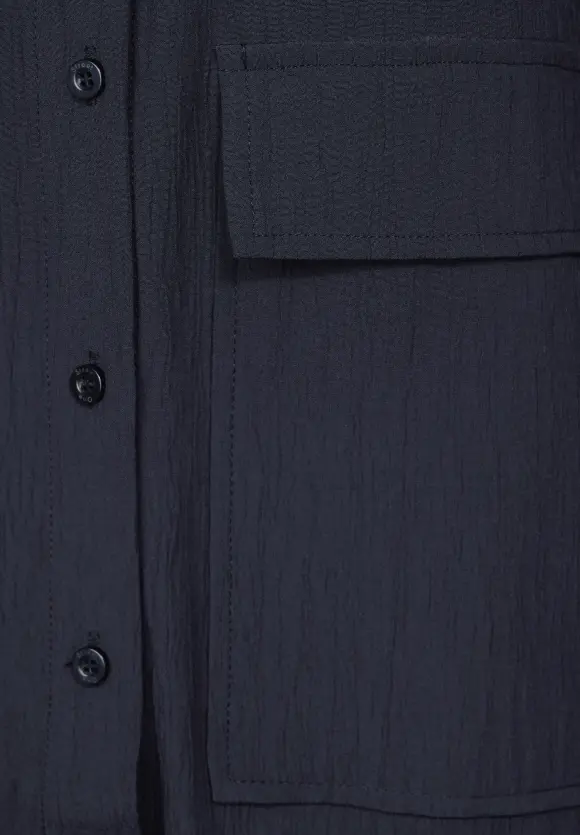 Overshirt Bluse - deep blue