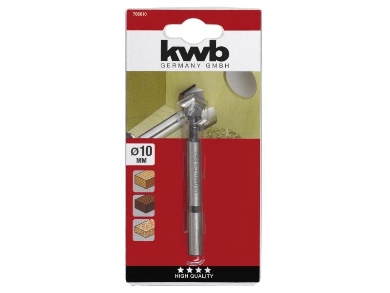 kwb Forstnerbohrer 10 mm Holzbohrer aus C65-Stahl