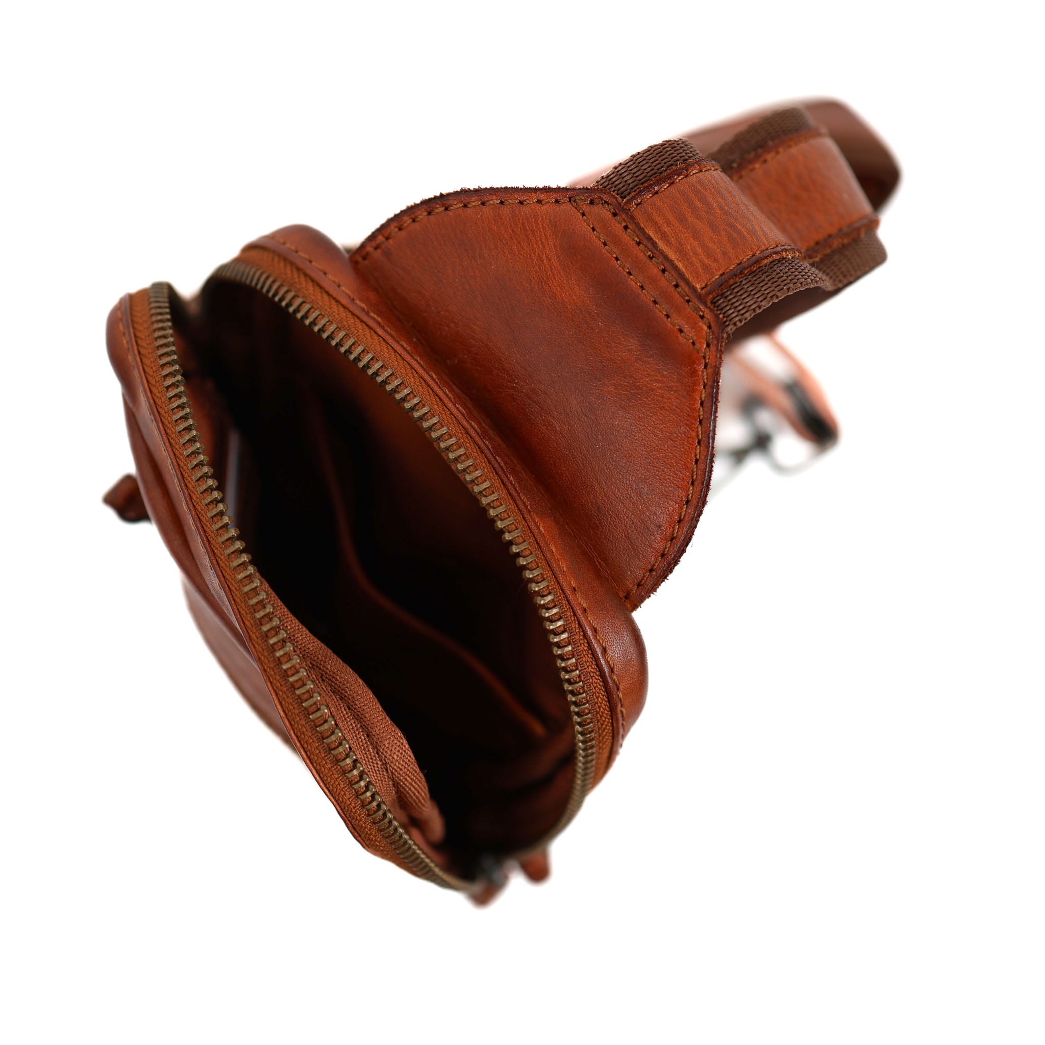 Klein crossbody tasje 'Nikki' cognac Cognac