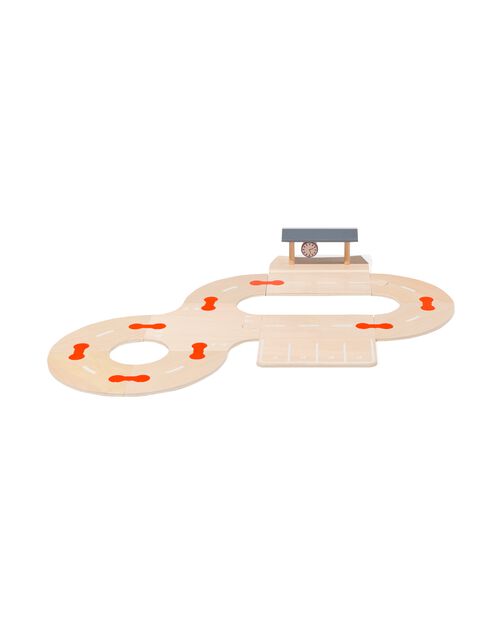 circuit pour voitures et bateaux en bois - kit dextension - 19 pièces