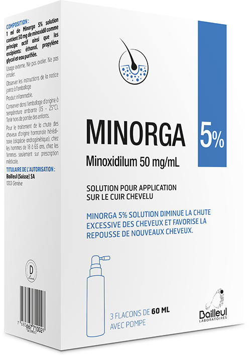 MINORGA Lös 5 % Fl 60 ml