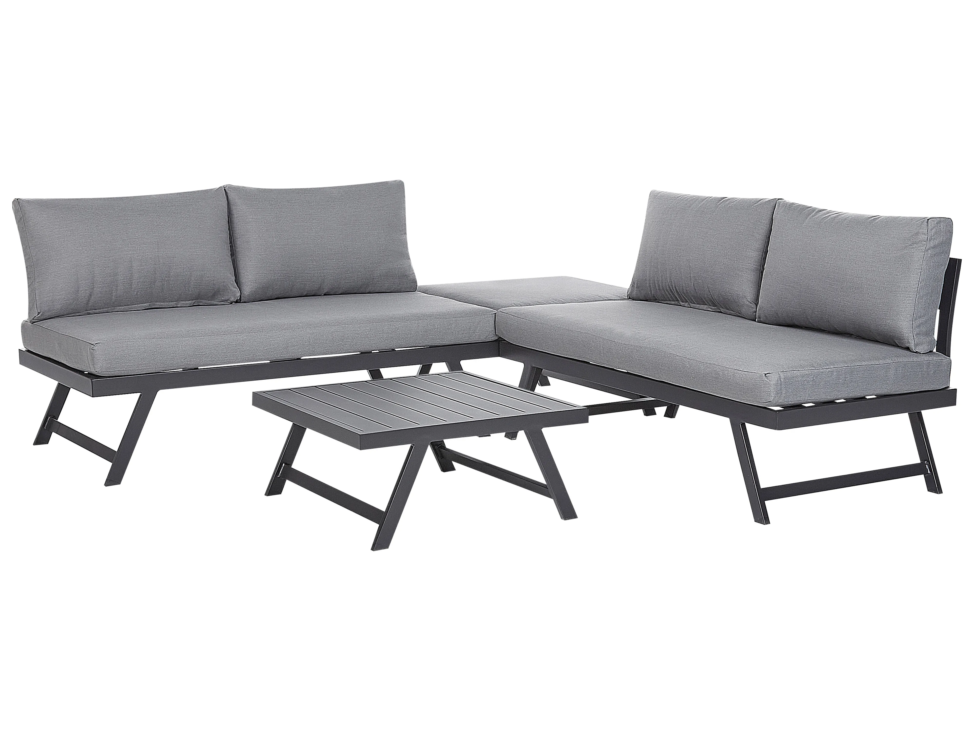 Set tuinkussenhoezen COCCORINO Donkergrijs