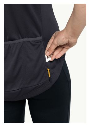 Maillot Manches Courtes Jack Wolfskin Morobbia Fz T Violet Femme
