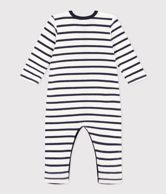 Pyjama bébé rayé en velours