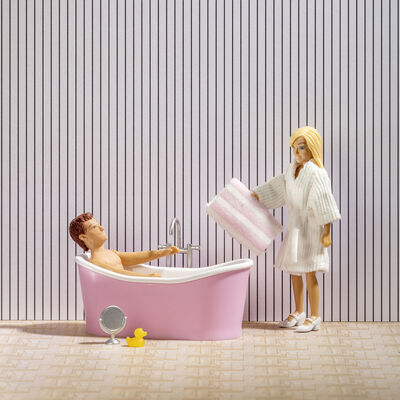 Lundby Dukkehusmøbler Badekarsett