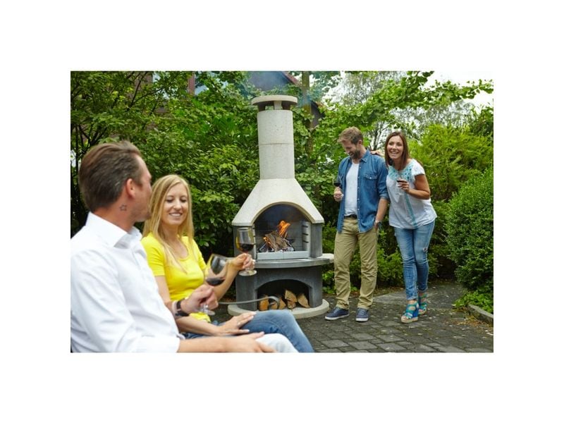 Buschbeck Wellington Grillkamin 115 x 70 x 208 cm Gartengrillkamin für eine gemütliche Atmosphäre