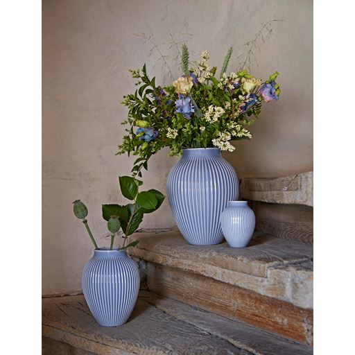 Knabstrup Riflet Vase, Lavendelblå
