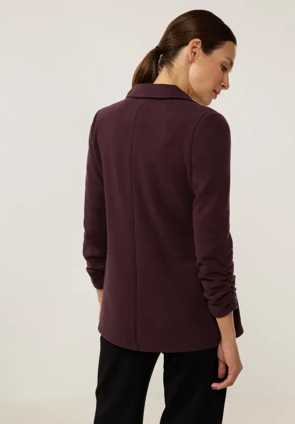 Longblazer mit Raffung - purple brown