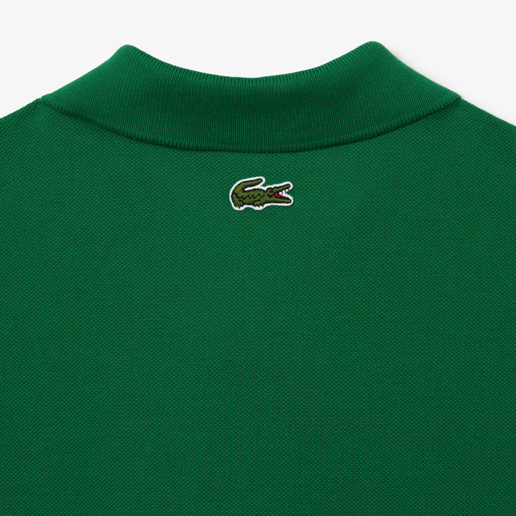 Poloshirt mit gestepptem Krokodilaufnäher Kurze Ärmel - Grün - Lacoste - Herren