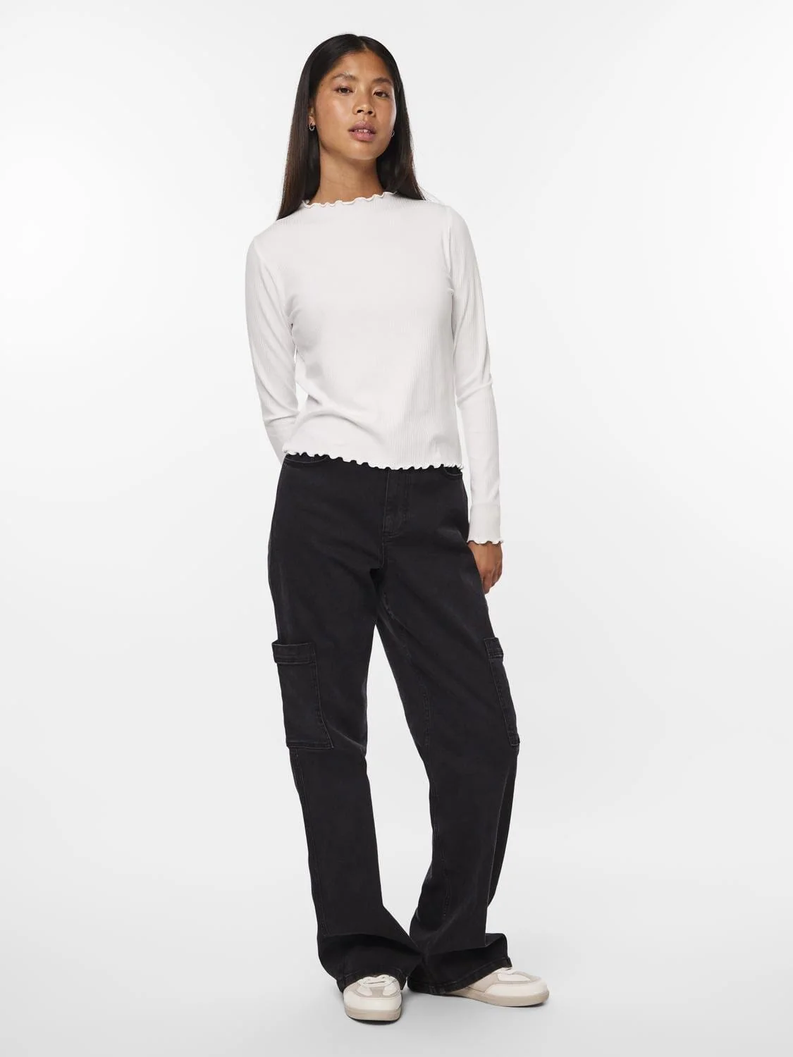 Pieces Pcnicca Ls Top 4073266 bright white