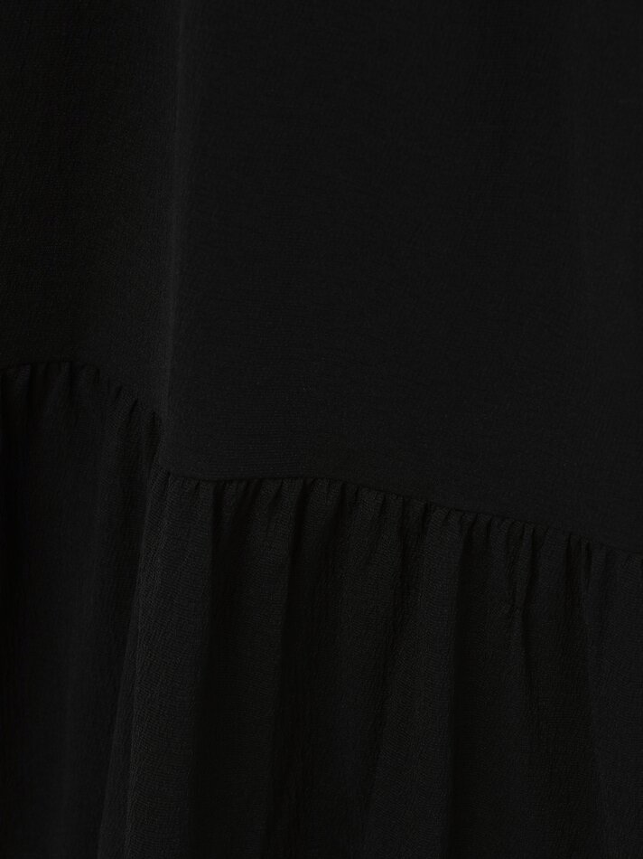 Vestido maxi texturizado - Preto